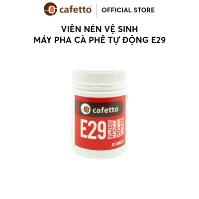 [Hàng chính hãng] Viên làm sạch máy pha cà phê tự động Espresso Cafetto E29 (62 Viên)