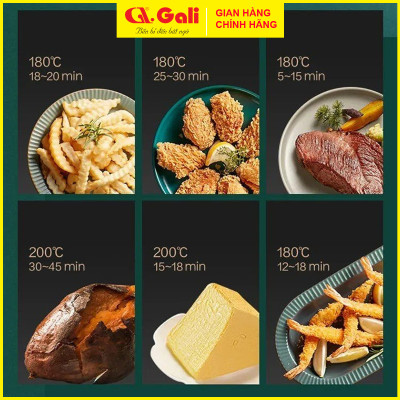 Nồi chiên không dầu Gali GL-1120, lò nướng chân không, dung tích lớn 6 lít, hàng chính hãng, bảo hành chính hãng 24 tháng.