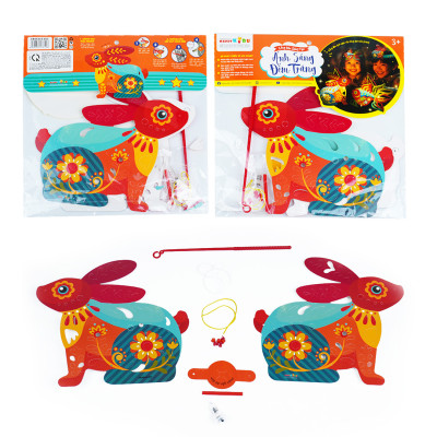 Lồng đèn trung thu Happy KiBu - Lồng đèn sáng tạo, Ánh sáng đêm trăng hình Thỏ