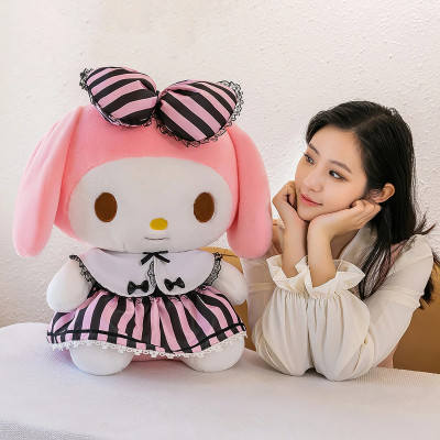 Thú nhồi bông Kuromi mặc váy đáng yêu - Size 50cm - Quà tặng gấu bông kuromi tím bánh bèo êm mịn.