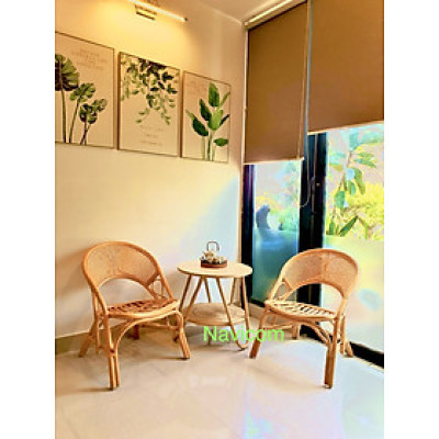 Bộ bàn ghế mây home decore
