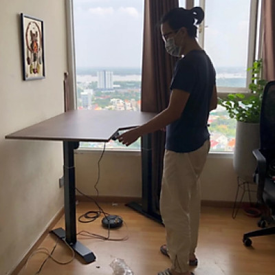 Bàn nâng hạ MAH-D12L, Mặt bàn chữ L theo yêu cầu