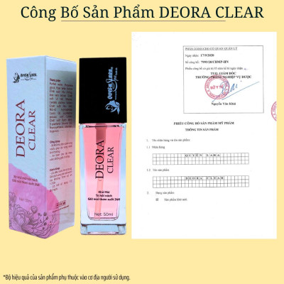 COMBO Xịt Khử Mùi DEORA CLEAR & AROMA 50ml, Khử Mùi Hôi Nách, Ngăn Tiết Mồ Hôi, Không Gây Ố Vàng Áo