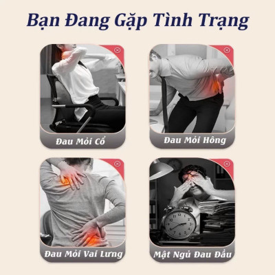 Đệm massage toàn thân Vispo VP-N24D Có 10 điểm rung toàn thân, massage chân riêng, túi khí kéo giãn cột sống