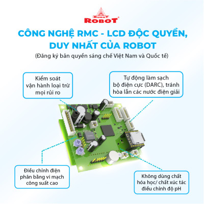Máy Lọc Nước Điện Giải Ion Kiềm ROBOT IonSmart 510 Nóng Thông Minh Tạo 10 Loại Nước Sử Dụng - Hàng Chính Hãng