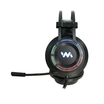 Tai nghe gaming Wangming WM9800 7.1 USB LED (Đen) - Hàng nhập khẩu