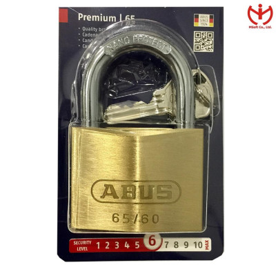 Ổ khóa ABUS 65/60 thân đồng 60mm chìa răng cưa - MSOFT