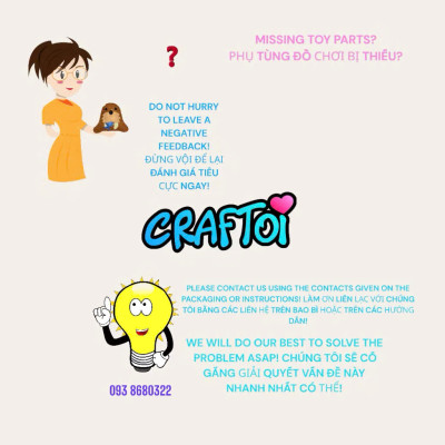 KIM NHỰA Bộ Thủ Công Trẻ Tự Làm Thú Bông 5+ SEAL SILKY Craftoi Felt Sewing toy prepunched holes plastic needle