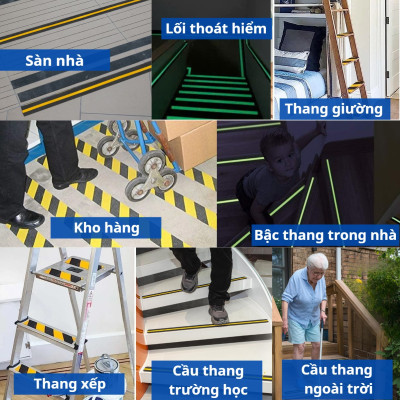 Băng Keo Chống Trượt 5cm x 5 Mét Chống Trơn Trượt Sàn Nhà, Cầu Thang An Toàn Cho Trẻ Em, Người Lớn