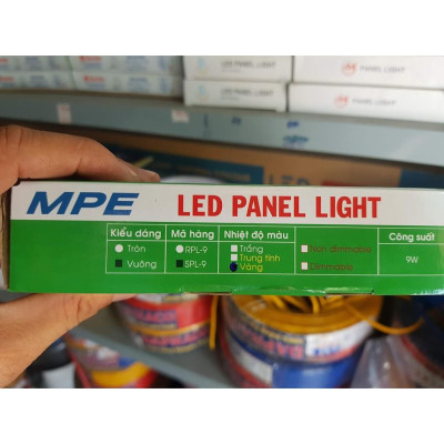 ĐÈN LED ÂM TRẦN DOWNLIGHT PANEL VUÔNG MPE 6W, 9W, 12W, 15W, 18W, 24W SPL TRẮNG, VÀNG GIÁ RẺ - KHẢI PHÁT ELECTRIC