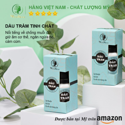 Dầu tràm nguyên chất, ngăn ngừa ho, cảm cho bé và người lớn Wonmom 15ml