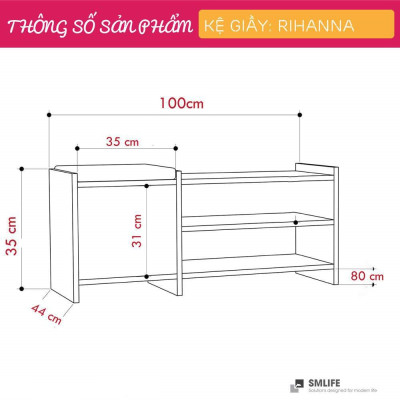 Kệ để giầy mini thiết kế đơn giản gọn gàng SMLIFE Rihanna