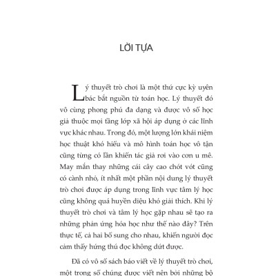 Lý Thuyết Trò Chơi - Tác Giả Trần Phách Hàm (1980 Books)