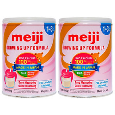 2 Hộp Sữa Bột Meiji 1-3 Growing Up Formula (800g)