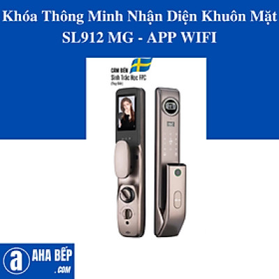 Khóa Thông Minh Nhận Diện Khuôn Mặt SL912 MG - APP WIFI. Hàng Chính Hãng