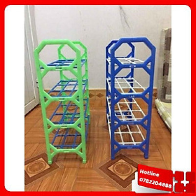 Kệ Giày Dép 4 Tầng Bằng Nhựa Màu Ngẫu Nhiên - Loại Tốt