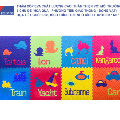 Tấm thảm chơi xếp hình EVA xếp hình lồng vào nhau thân thiện với môi trường dành cho trẻ em để tập bò.