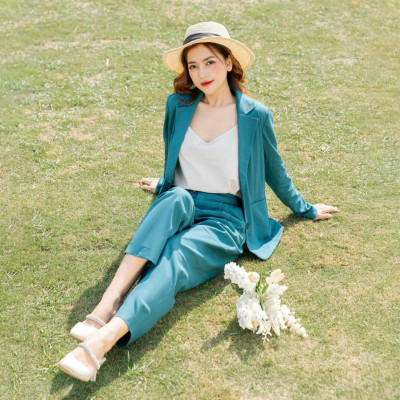 Set bộ siêu hot: áo blazer+quần dài, nhẹ nhàng, tiểu thư, sanh chảnh BV02