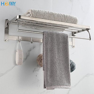 Kệ để khăn tắm quần áo đa năng gắn tường inox 304 Hobby Home Decor GTK