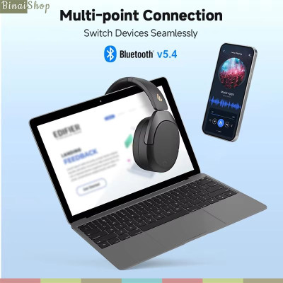 Edifier W830NB - Tai Nghe Over-Ear Không Dây Bluetooth V5.4, Chống Ồn Chủ Động, Hi-Res Audio Wireless, LDAC -45dB, Sử Dụng 94 Giờ - Hàng chính hãng
