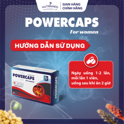 Viên uống Powercaps For Women hỗ trợ tăng cường sinh lý và cân bằng nội tiết tố nữ (30 viên) - Nutramed