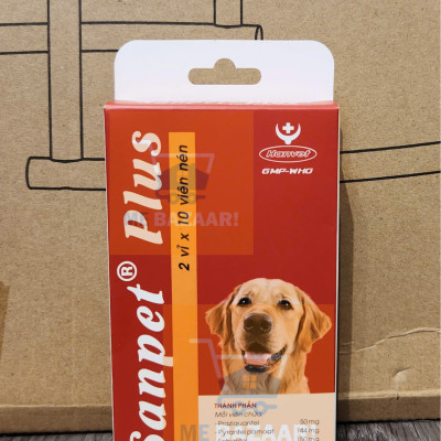 Sanpet Plus - Xổ Giun Sán cho Chó Trên 3kg, Không dùng cho Mèo và Chó Nhỏ