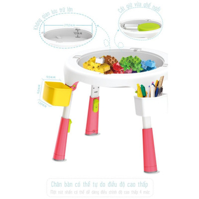 Bộ bàn ghế lắp ghép đồ chơi smoneo đa năng Toys house 1119-SM-001-88005 tặtng quà dễ thương