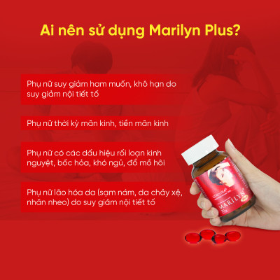 Liệu trình tăng nội tiết tố nữ Marilyn Plus Dân Khang giảm khô hạn tăng sinh lý nữ hộp 30 viên
