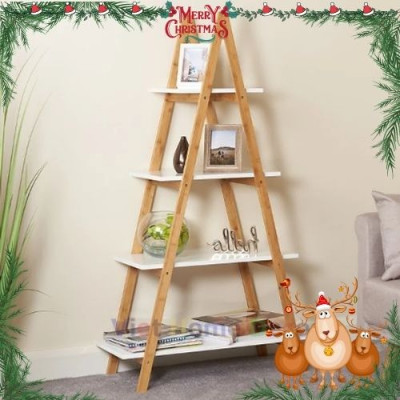 Kệ 4 tầng hình A màu trắng / tự nhiên #9187-NWH