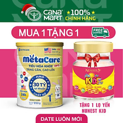 Sữa bột tốt cho bé Nutricare MetaCare Opti 1+, giúp cho bé tiêu hóa khỏe, tăng hấp thu (850g)