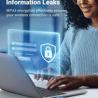 Ugreen UG90340CM499TK AX1800 USB wifi tích hợp băng tần kép Wi-Fi 6 - HÀNG CHÍNH HÃNG