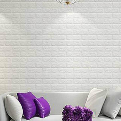 10 Tấm Xốp Dán Tường Giả Gạch Màu Trắng Dày 4mm Khổ 70X77 Cm Chịu Lực, Chịu Nước, Chống Ẩm Mốc Loại Cao Cấp 