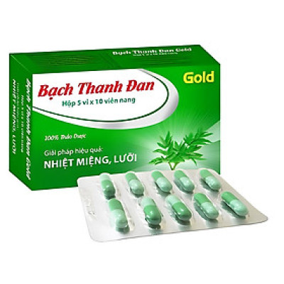 ￼Viên Uống Nhiệt Miệng BẠCH THANH ĐAN GOLD Vinaphar - Hộp 50 Viên - Giúp thanh nhiệt giải độc, Nhiệt Miệng
