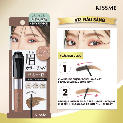 Mascara Chải Đổi Màu Lông Mày EX Kissme Heavy Rotation Chống Trôi Siêu Bền Màu Nâu Nhạt EX Kissme Heavy Rotation 8 G