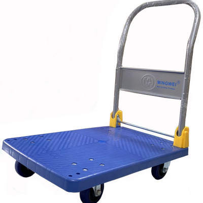 Xe đẩy hàng 4 bánh MINGWEI sàn nhựa - Bánh Cao Su tải trọng 200kg