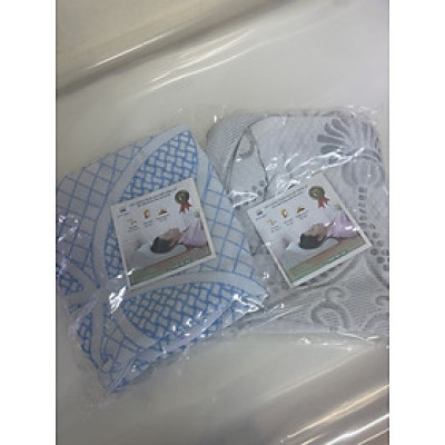 Gối chống thoái hóa đốt sống cổ chuyên dụng 2 đầu gối cao thấp HANAKO - hỗ trợ giảm thiểu đau mỏi vai gáy, cột sống