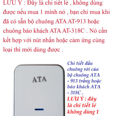 Nút nhấn chuông lẻ ATA dành cho bộ chuông ATA-913M và ATA 318C - Hàng chính hãng