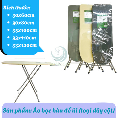 Áo bọc bàn để ủi quần áo nhiều size, nhiều mẫu - CHỌN SIZE - Áo trùm bàn ủi đồ-Áo Bọc Bàn Ủi Vải Dày Bền – Loại Dây Cột Áo Phủ Bàn Là Nhiều Size – Cố Định Bằng Dây Buộc
