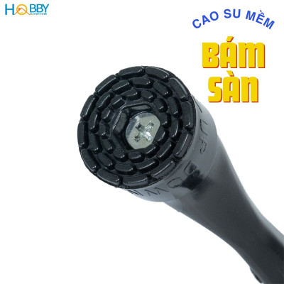 Chặn cửa móng ngựa một chiều có lẫy bật sơn đen Hobby home decor CMG3