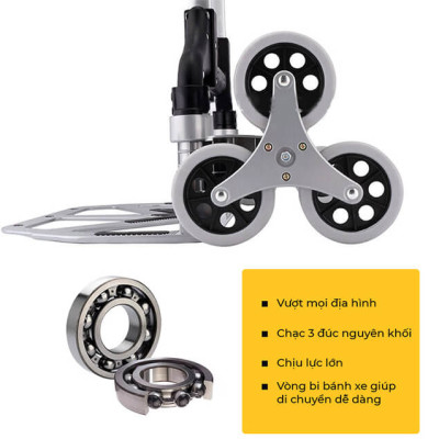 Xe kéo hàng cầu thang gấp gọn thông minh Kalpen 6 bánh xe