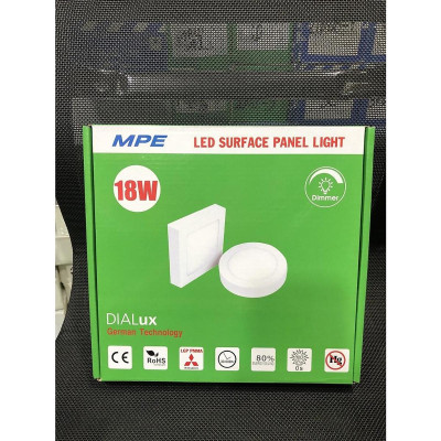 Đèn Ốp Nổi, Đèn LED Panel ốp trần 18W tròn/vuông - Thương hiệu MPE