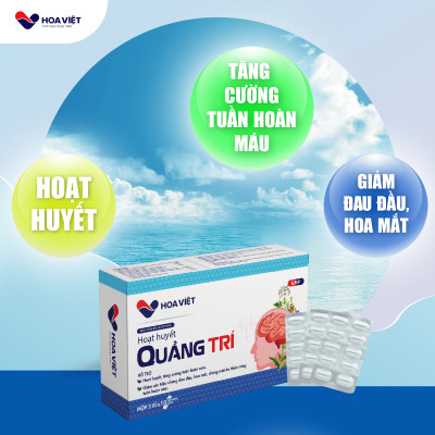 Hoạt Huyết Bổ Não Quảng Trí Hoa Việt - Hỗ trợ tuần hoàn não, bổ não, cải thiện trí nhớ hộp 30 viên