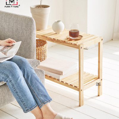 KỆ GỖ ĐỂ GIÀY DÉP XUẤT KHẨU 2 TẦNG SIZE 80CM - BENCH 2 FLOOR NATURAL