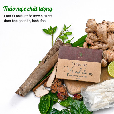 Combo 1 dầu gội cốt bồ kết + 1 hộp thảo mộc vệ sinh cho mẹ Wonmom