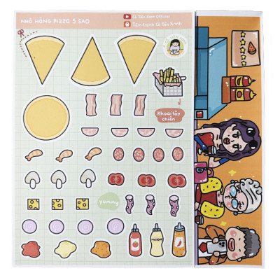 Bộ Tranh Tương Tác Cô Tiên Xanh - Nhà Hàng Pizza