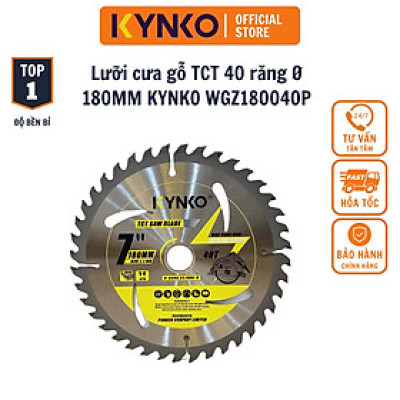 LƯỠI CƯA GỖ TCT 40 RĂNG Ø 180MM KYNKO WGZ180040P
