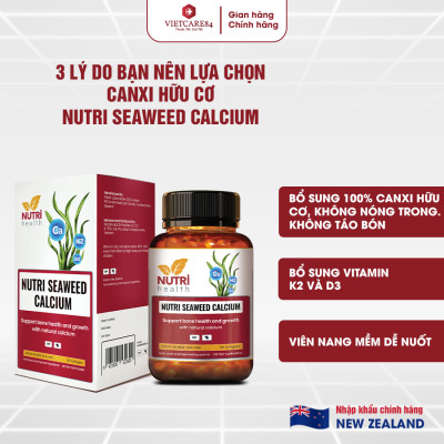 Bộ sản phẩm chăm sóc xương khớp: Viên Xương Khớp GO GLUCOSAMINE 1-A-DAY ; 2 Canxi hữu cơ New Zealand Nutri Seaweed Calcium