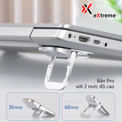 Giá đỡ tản nhiệt laptop mini eXtreme GL1201 nâng cao laptop với 2 mức độ cao - Hàng chính hãng