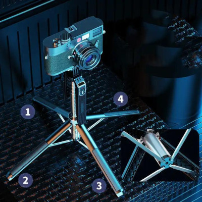 Gậy selfie tích hợp chân tripod cao 1m8 kèm phụ kiện chụp hình từ xa P185 - Hàng chính hãng