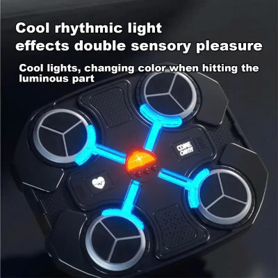 Máy Tập Boxing Theo Nhạc Gắn Tường Cho Bé - Máy Tập Đấm Bốc Tại Nhà, Đèn LED Theo Nhịp